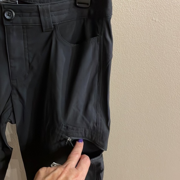 EDDIE BAUER women’s rainier Capri black / pockets wicking stretch size 4 - Picture 7 of 13